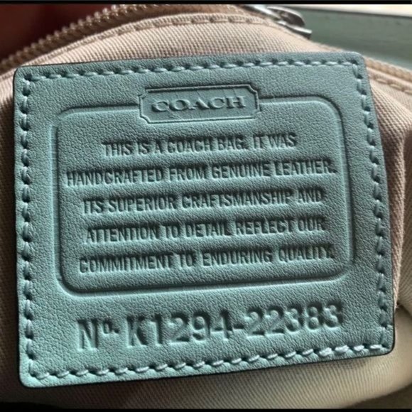 Coach Legacy Romy Top Handle Bag Crossbody Bag Mint Green Handbag - Picture 12 of 12